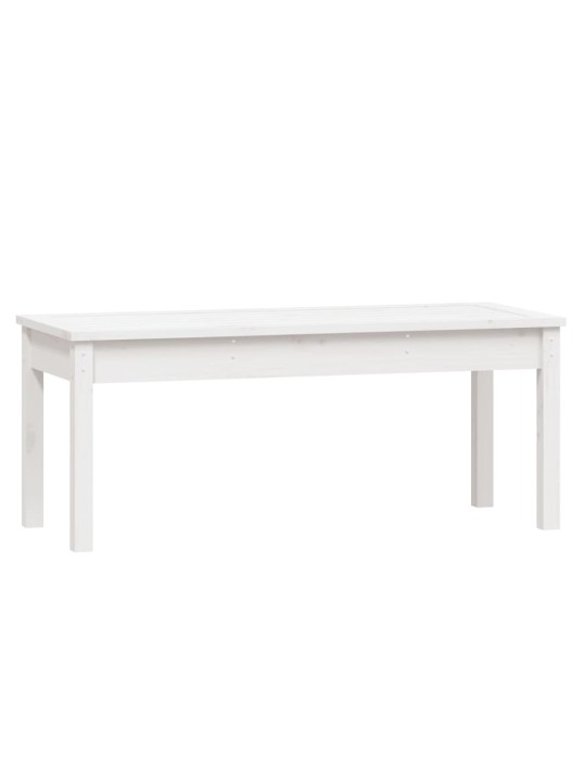 Zahradní lavice bílá 109 x 44 x 45 cm masivní borové dřevo