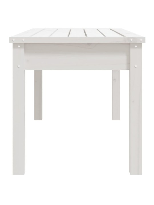 Zahradní lavice bílá 109 x 44 x 45 cm masivní borové dřevo