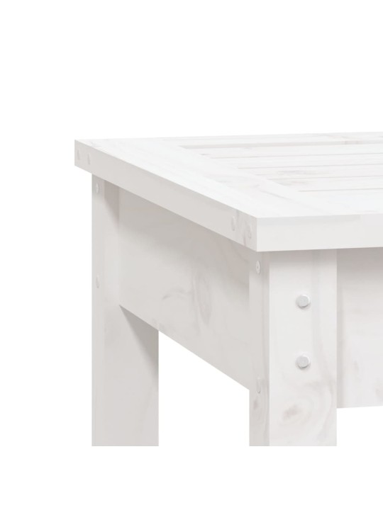 Zahradní lavice bílá 109 x 44 x 45 cm masivní borové dřevo