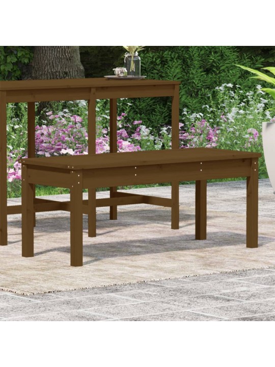 Zahradní lavice medově hnědá 109x44x45 cm masivní borové dřevo