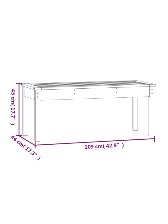 Zahradní lavice medově hnědá 109x44x45 cm masivní borové dřevo