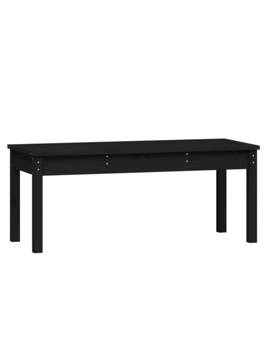 Zahradní lavice černá 109 x 44 x 45 cm masivní borové dřevo