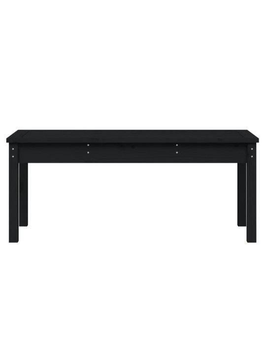 Zahradní lavice černá 109 x 44 x 45 cm masivní borové dřevo