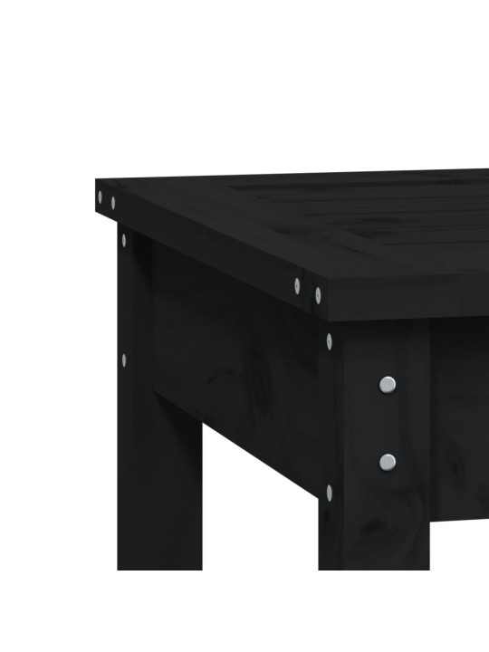 Zahradní lavice černá 109 x 44 x 45 cm masivní borové dřevo
