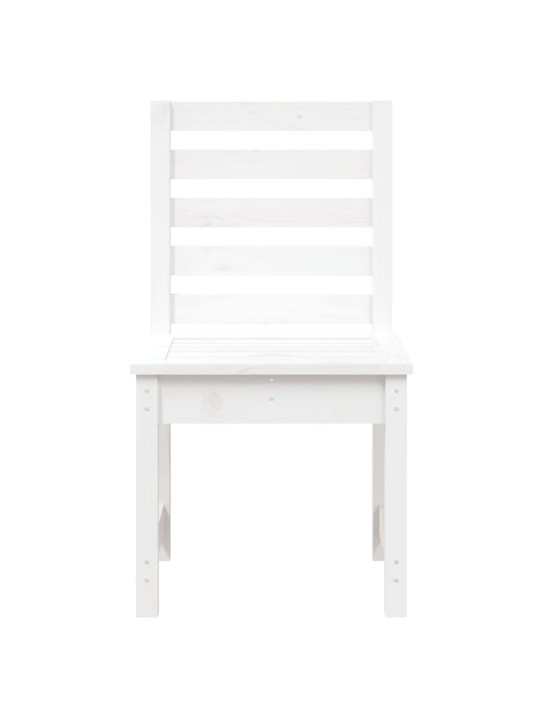 Zahradní židle 2 ks bílé 50x48x91,5 cm masivní borové dřevo