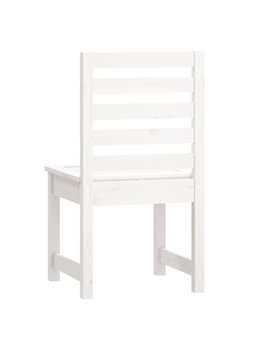 Zahradní židle 2 ks bílé 50x48x91,5 cm masivní borové dřevo