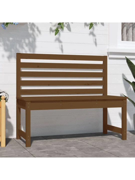 Zahradní lavice medově hnědá 109 cm masivní borové dřevo