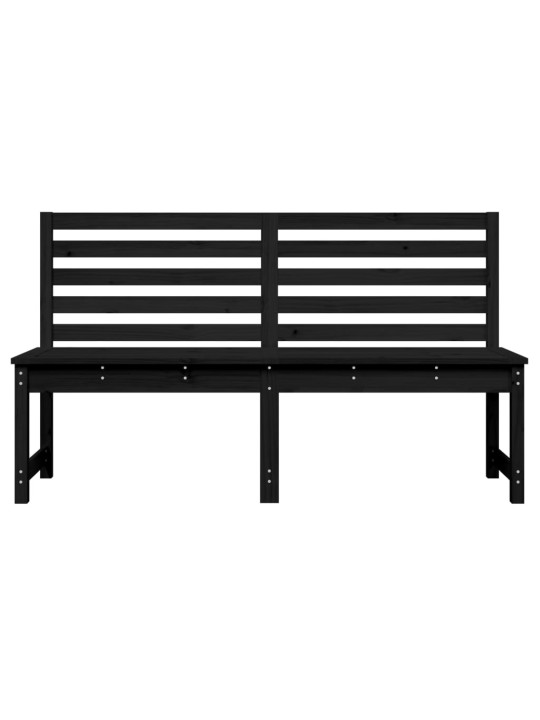 Zahradní lavice černá 157,5 cm masivní borové dřevo