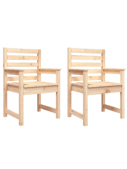 Zahradní židle 2 ks 60 x 48 x 91 cm masivní borové dřevo