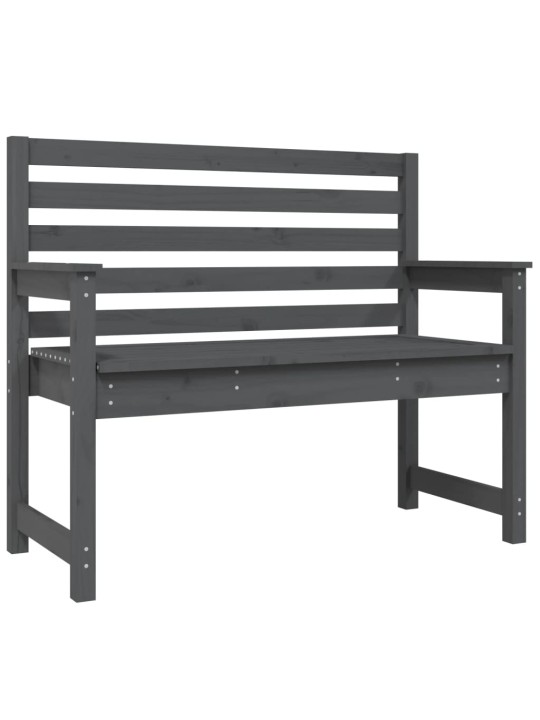 Zahradní lavice šedá 109 x 48 x 91,5 cm masivní borové dřevo