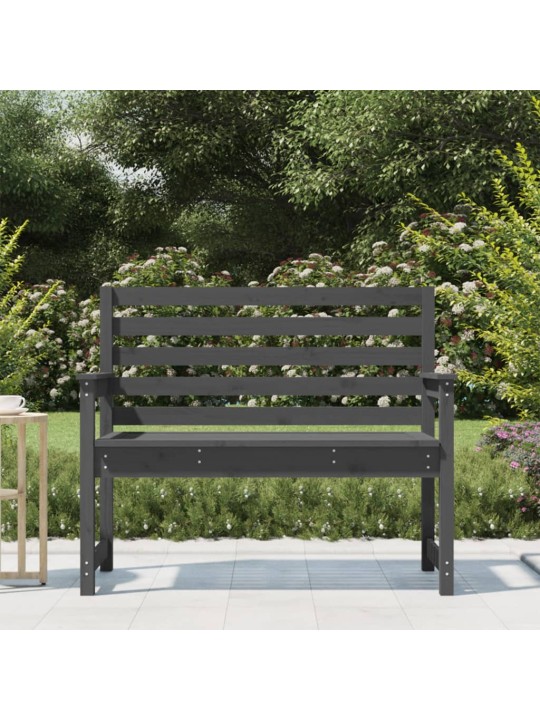 Zahradní lavice šedá 109 x 48 x 91,5 cm masivní borové dřevo