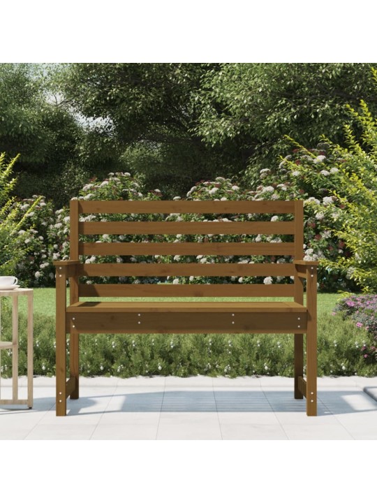 Zahradní lavice medově hnědá 109x48x91,5 cm masivní borovice