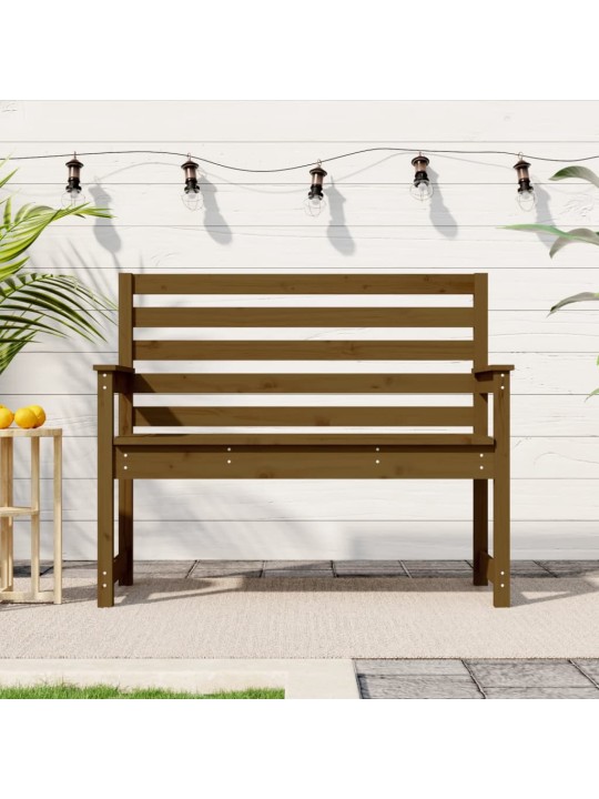 Zahradní lavice medově hnědá 109x48x91,5 cm masivní borovice