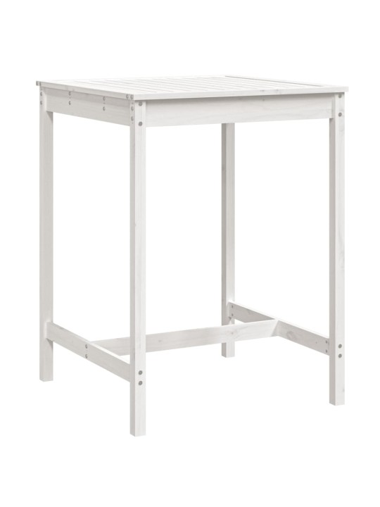 Zahradní stůl bílý 82,5 x 82,5 x 110 cm masivní borové dřevo