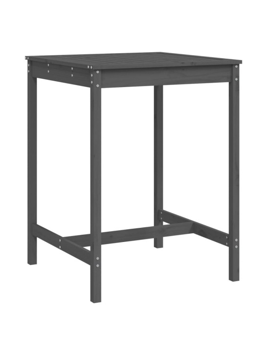 Zahradní stůl šedý 82,5 x 82,5 x 110 cm masivní borové dřevo