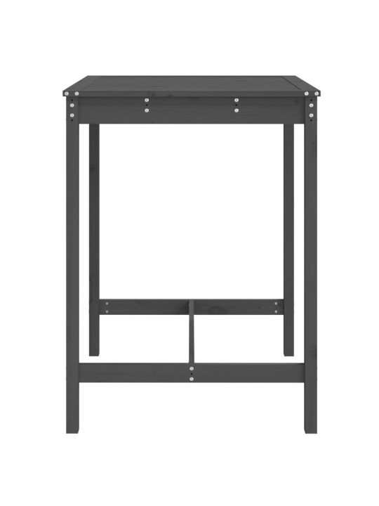 Zahradní stůl šedý 82,5 x 82,5 x 110 cm masivní borové dřevo