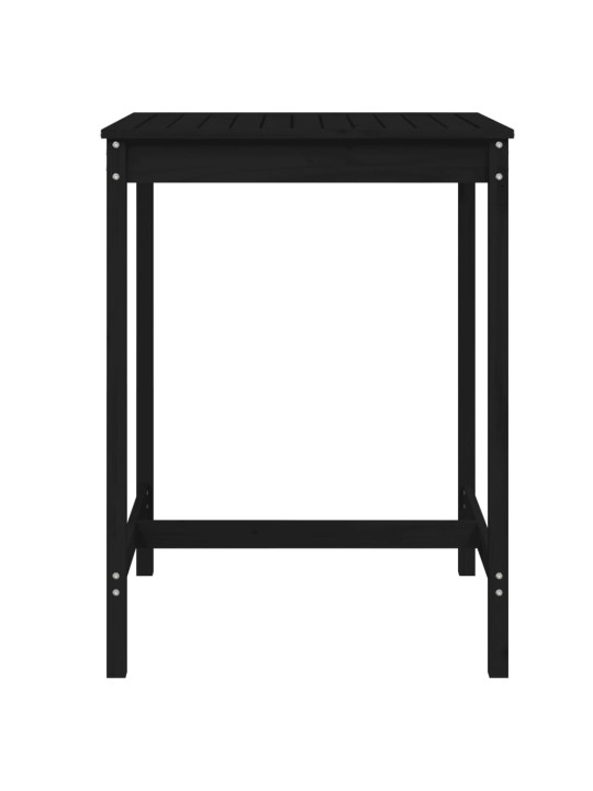 Zahradní stůl černý 82,5 x 82,5 x 110 cm masivní borové dřevo