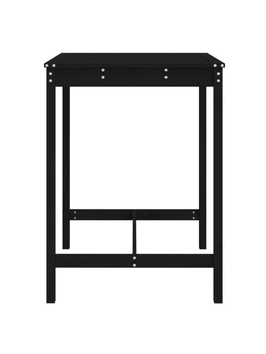 Zahradní stůl černý 82,5 x 82,5 x 110 cm masivní borové dřevo