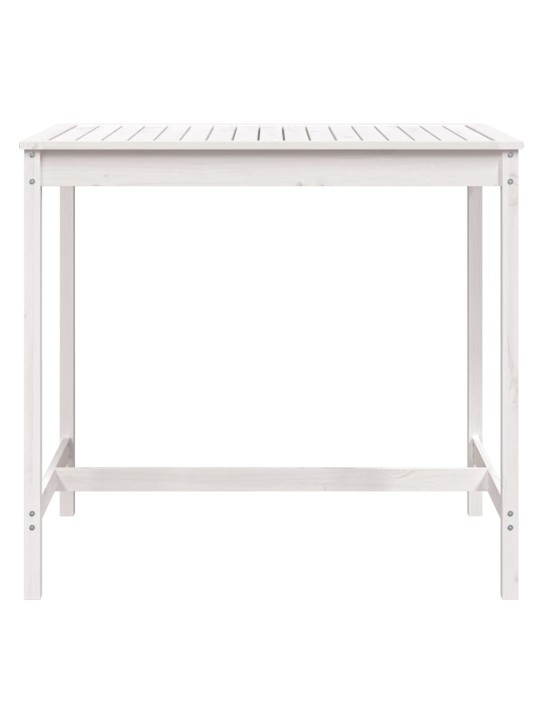 Zahradní stůl bílý 121 x 82,5 x 110 cm masivní borové dřevo