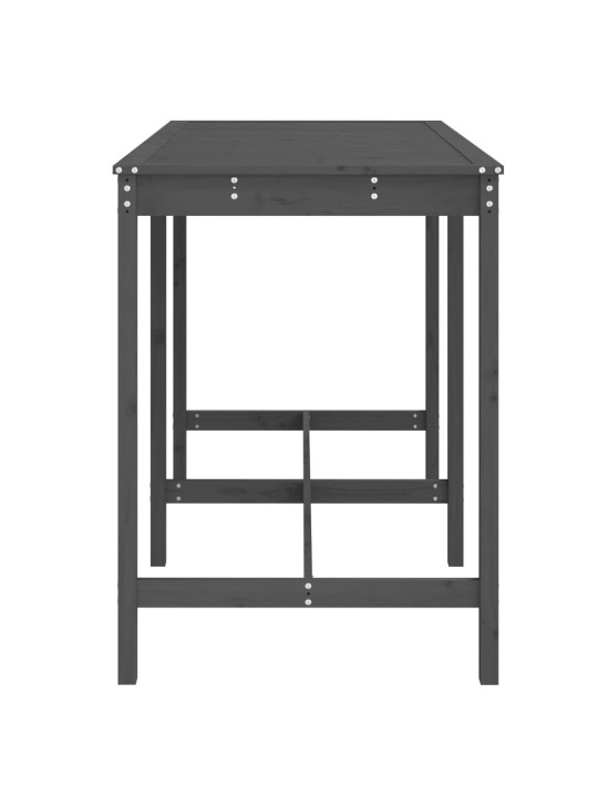 Zahradní stůl šedý 159,5 x 82,5 x 110 cm masivní borové dřevo