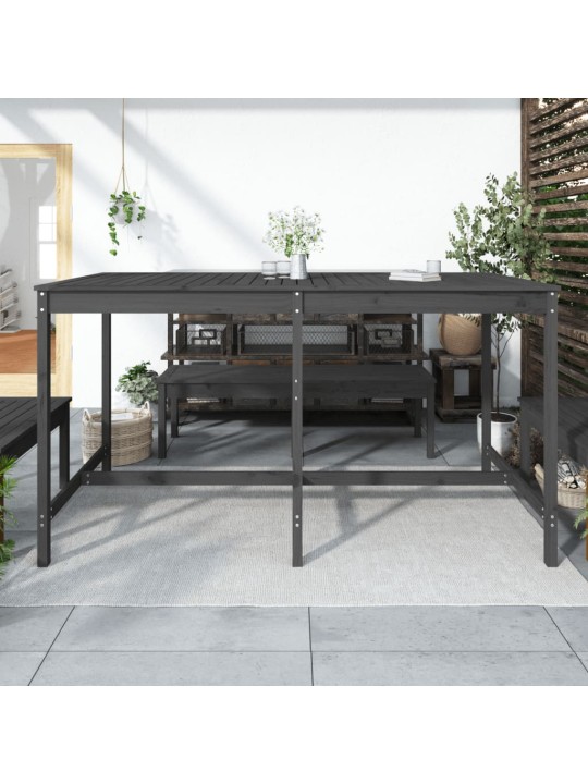 Zahradní stůl šedý 203,5 x 90 x 110 cm masivní borové dřevo