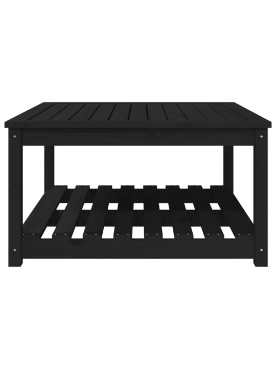 Zahradní stůl černý 82,5 x 82,5 x 45 cm masivní borové dřevo