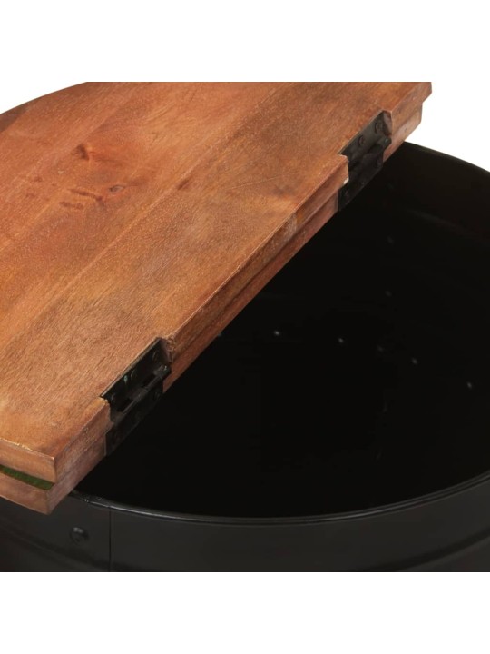 Konferenční stolek černý 50 x 39,5 cm masivní recyklované dřevo