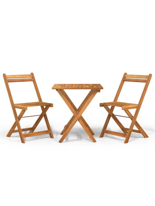 3dílný skládací bistro set masivní akáciové dřevo