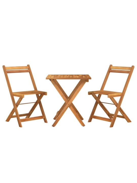 3dílný skládací bistro set masivní akáciové dřevo