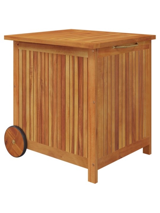 Zahradní úložný box s kolečky 60 x 50 x 58 cm masivní akácie