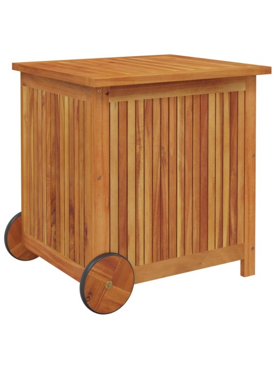 Zahradní úložný box s kolečky 60 x 50 x 58 cm masivní akácie