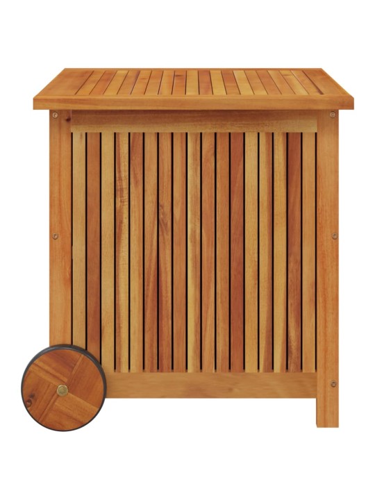 Zahradní úložný box s kolečky 60 x 50 x 58 cm masivní akácie
