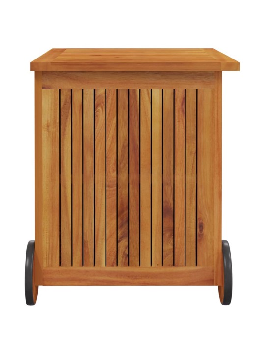 Zahradní úložný box s kolečky 60 x 50 x 58 cm masivní akácie
