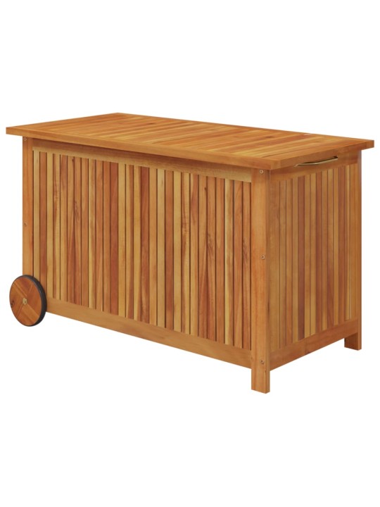Zahradní úložný box s kolečky 90 x 50 x 58 cm masivní akácie