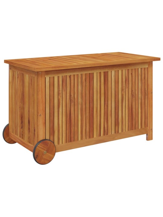 Zahradní úložný box s kolečky 90 x 50 x 58 cm masivní akácie