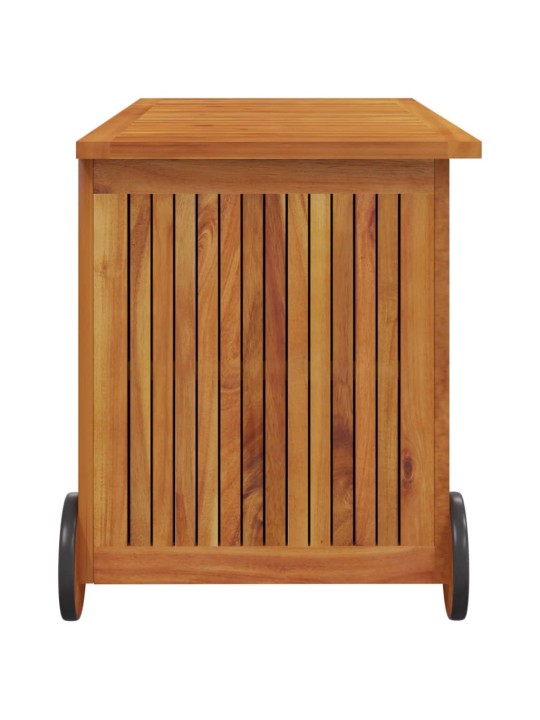 Zahradní úložný box s kolečky 90 x 50 x 58 cm masivní akácie