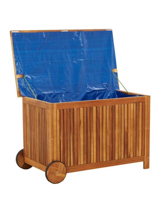 Zahradní úložný box s kolečky 90 x 50 x 58 cm masivní akácie
