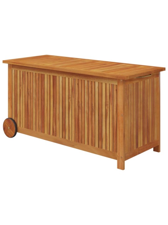 Zahradní úložný box s kolečky 113 x 50 x 58 cm masivní akácie