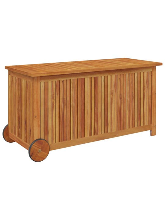 Zahradní úložný box s kolečky 113 x 50 x 58 cm masivní akácie