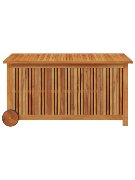 Zahradní úložný box s kolečky 113 x 50 x 58 cm masivní akácie