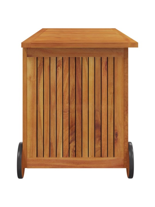 Zahradní úložný box s kolečky 113 x 50 x 58 cm masivní akácie