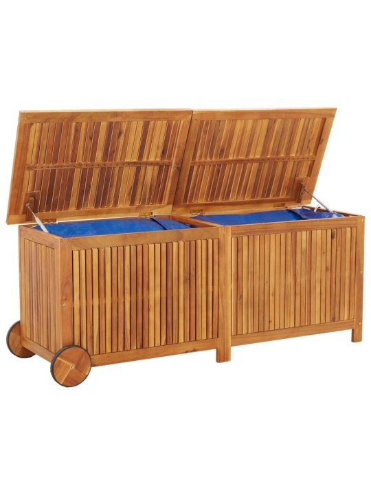 Zahradní úložný box s kolečky 150 x 50 x 58 cm masivní akácie