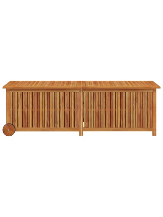 Zahradní úložný box s kolečky 150 x 50 x 58 cm masivní akácie