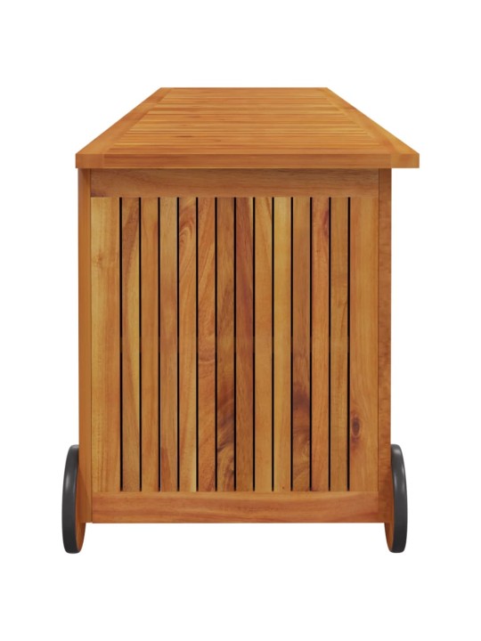 Zahradní úložný box s kolečky 150 x 50 x 58 cm masivní akácie