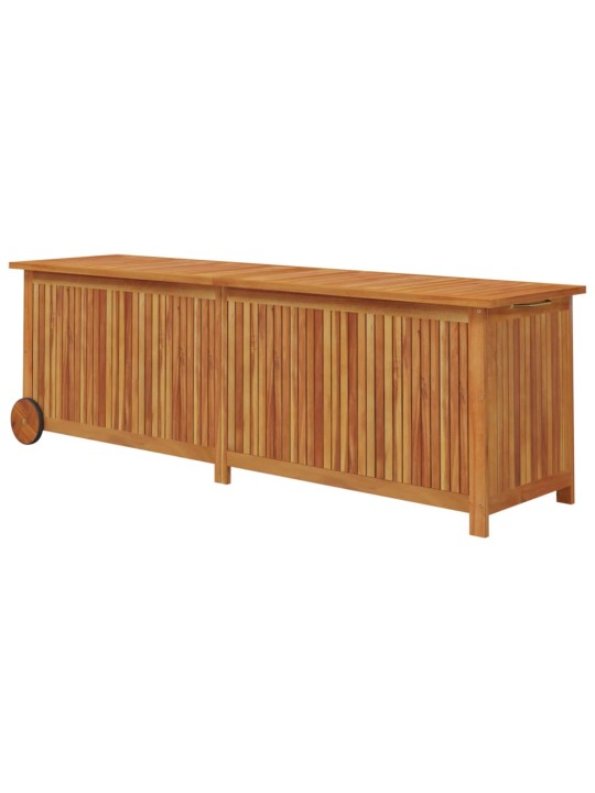 Zahradní úložný box s kolečky 150 x 50 x 58 cm masivní akácie