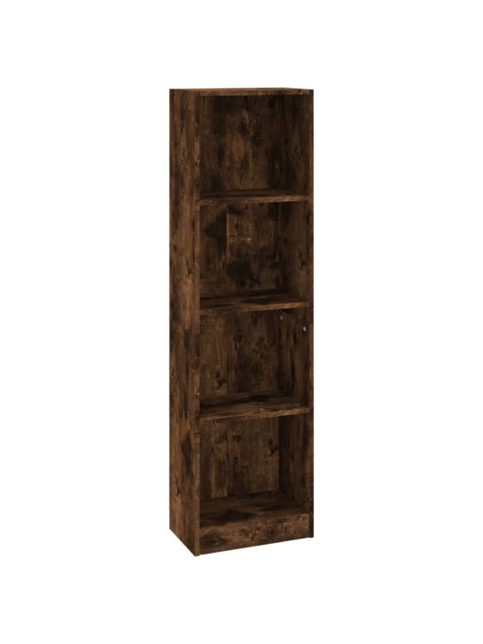 4patrová knihovna kouřový dub 40 x 24 x 143 cm kompozitní dřevo