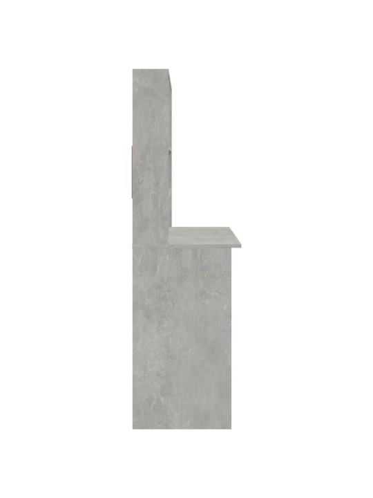 Psací stůl s policemi betonově šedý 102 x 45 x 148 cm kompozit