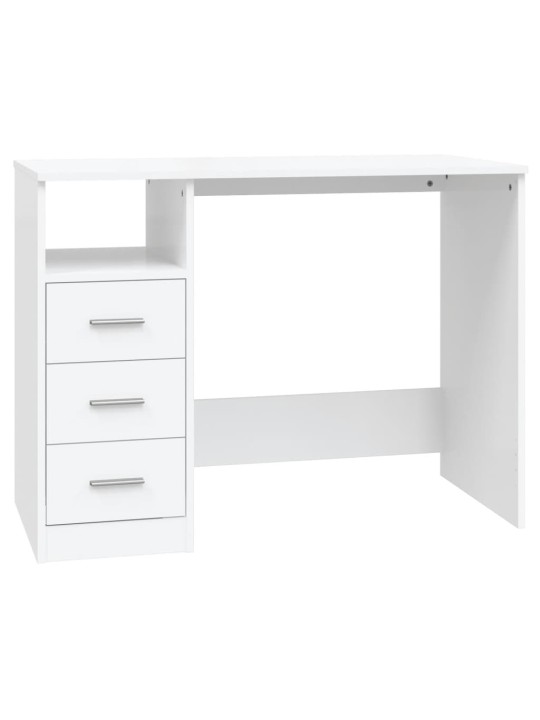 Psací stůl se zásuvkami bílý 102 x 50 x 76 cm kompozitní dřevo