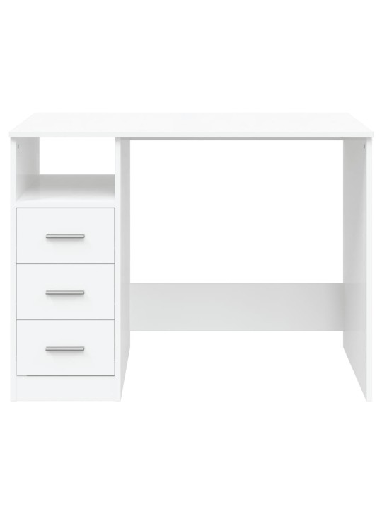 Psací stůl se zásuvkami bílý 102 x 50 x 76 cm kompozitní dřevo