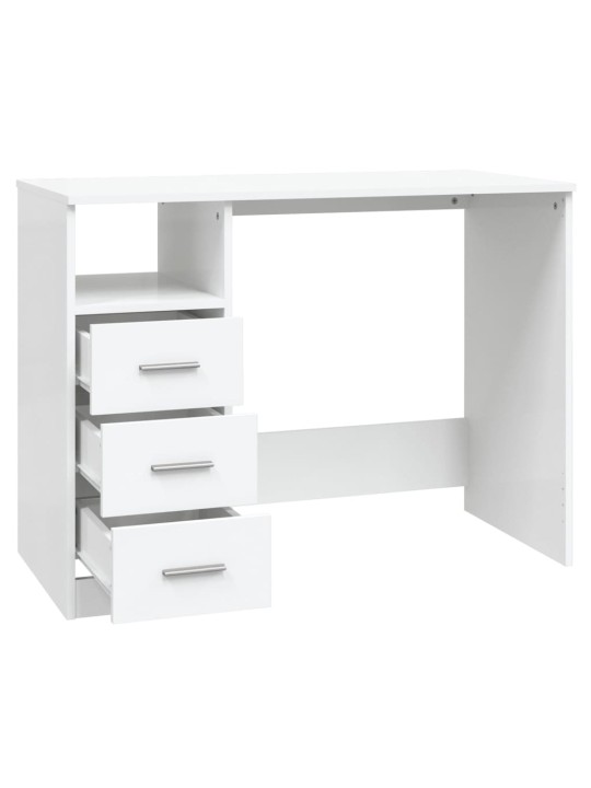 Psací stůl se zásuvkami bílý 102 x 50 x 76 cm kompozitní dřevo